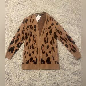 NWT - Chic Leopard Print Cardigan Sweater